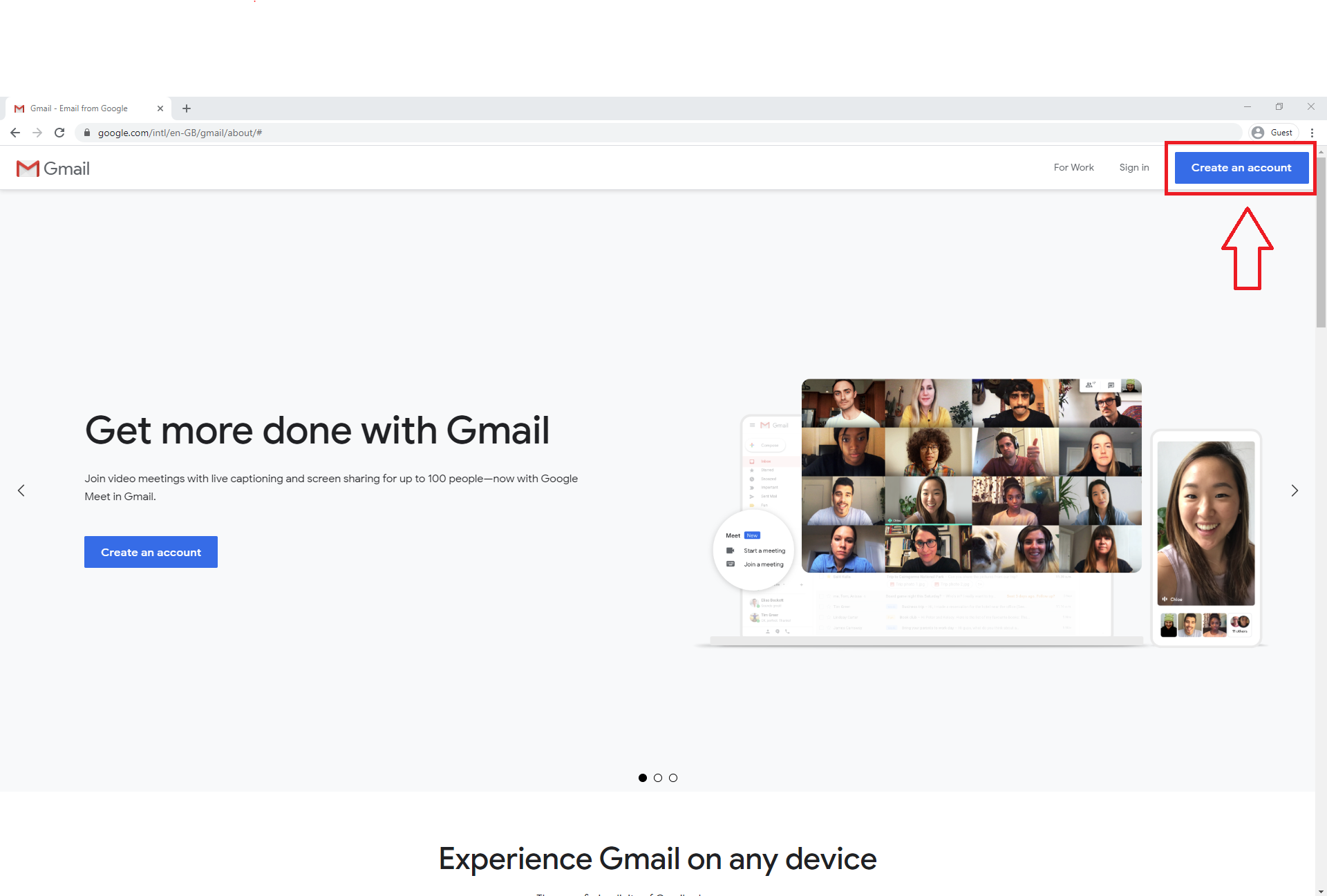 Create a Gmail account